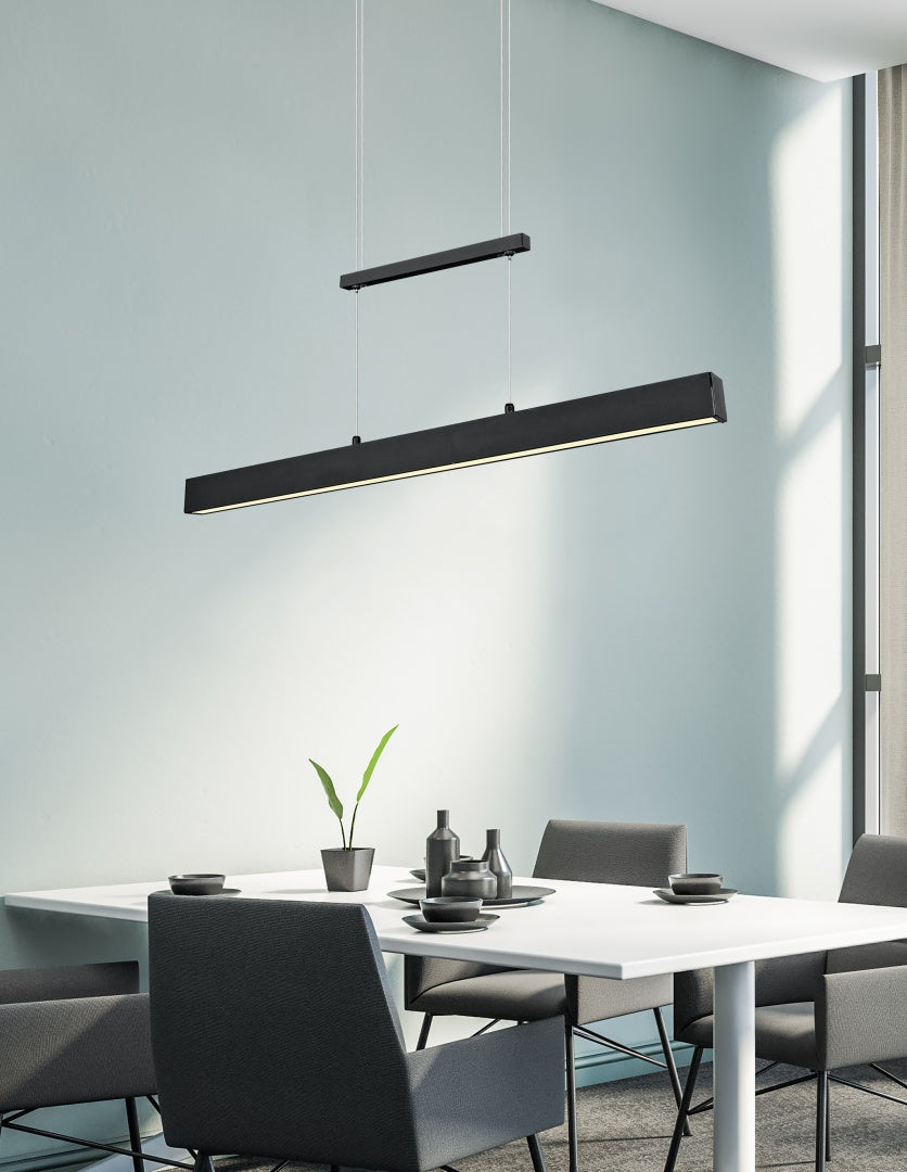 Paros Pendant- Black/ Aluminium Finish