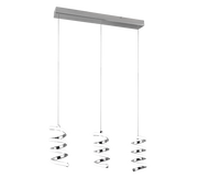 Laola 3Lt LED Linear Pendant - Chrome