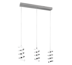 Laola 3Lt LED Linear Pendant - Chrome