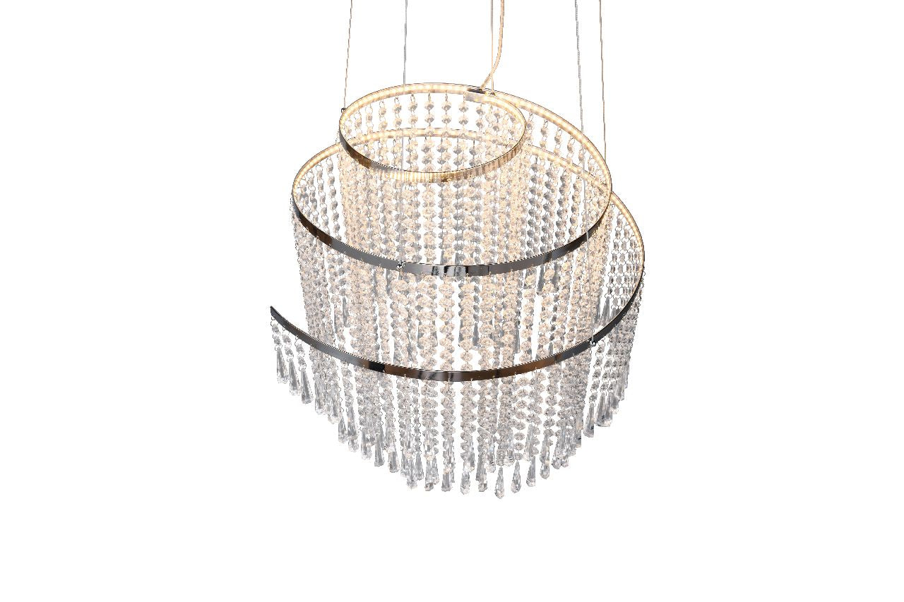 Pomp 1Lt LED Crystal Ceiling Light - Small/ Large