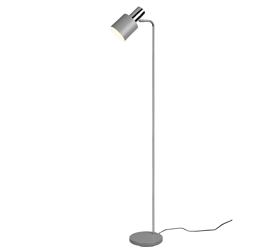 Adam Task/Reading Floor Lamp- Grey/Black & Gold