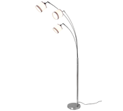 Davos Modern Floor Lamp - Chrome/Black