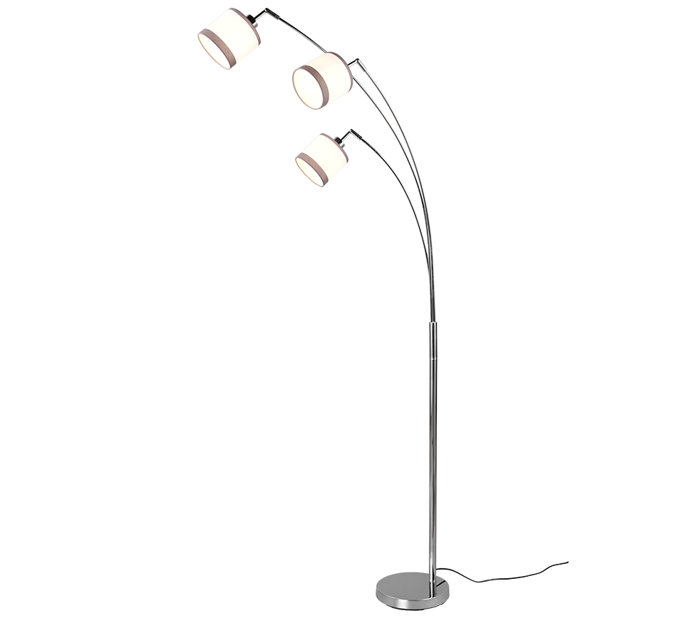 Davos Modern Floor Lamp - Chrome/Black