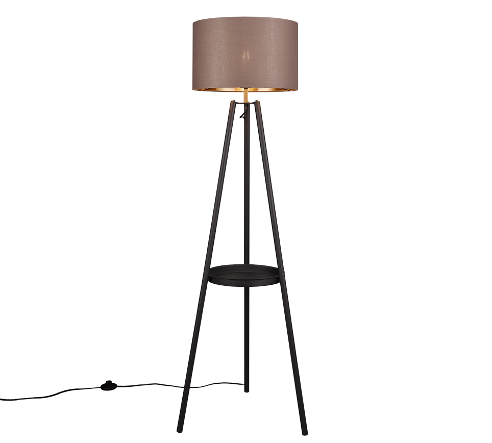 Colette Arc Floor Lamp - Coffee/Black