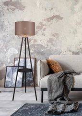 Colette Arc Floor Lamp - Coffee/Black