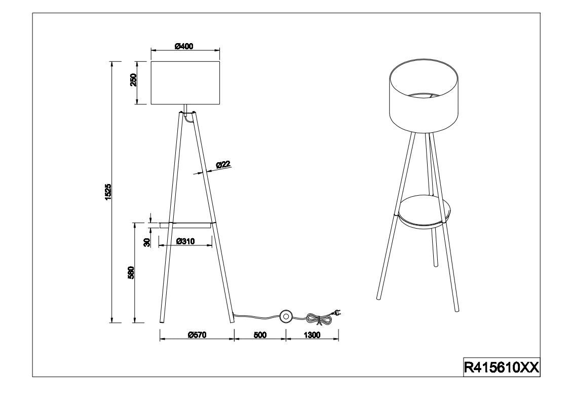 Colette Arc Floor Lamp - Coffee/Black