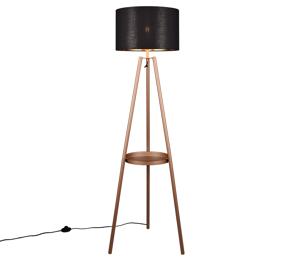 Colette Arc Floor Lamp - Coffee/Black