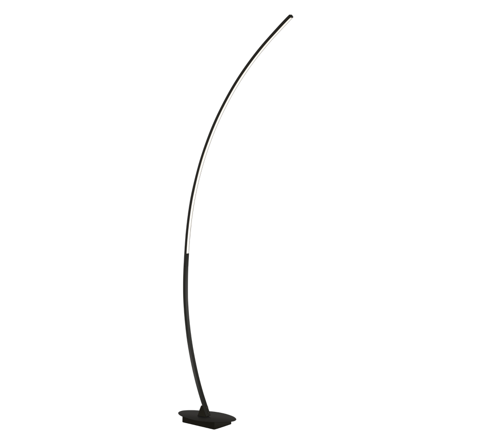 Solo Modern LED Floor Lamp - Aluminum/Black