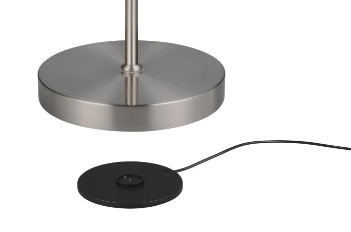 Moreno Task/Reading LED Floor Lamp - Nickel/Black
