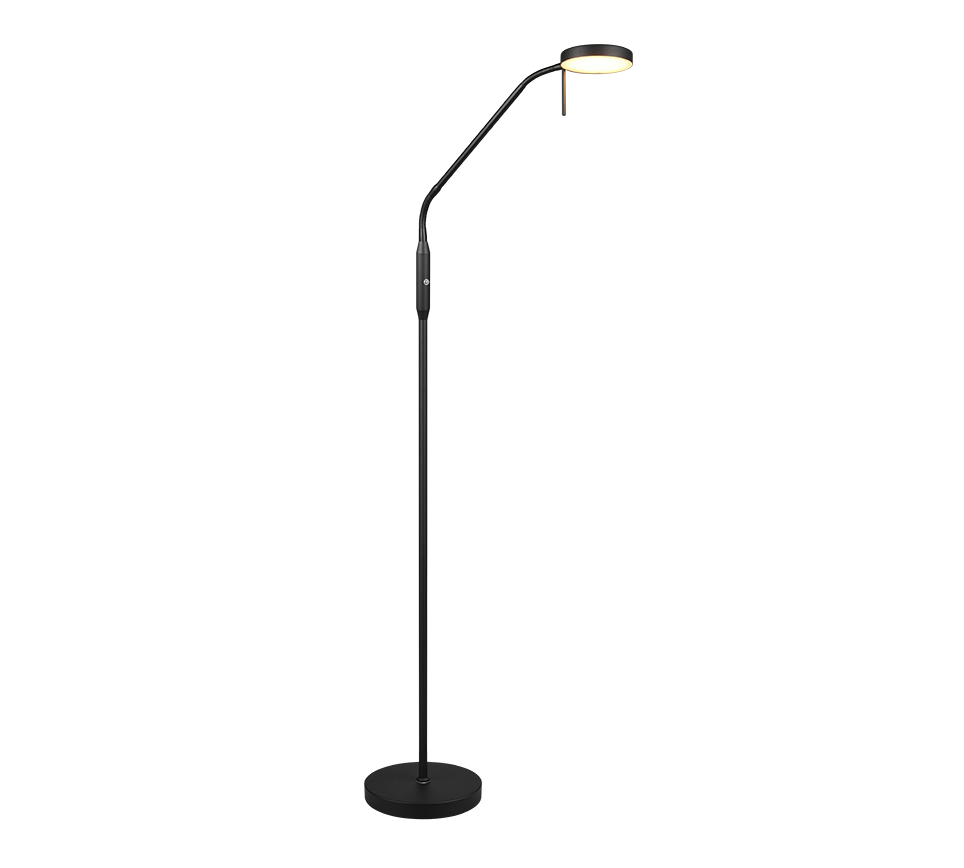 Moreno Task/Reading LED Floor Lamp - Nickel/Black