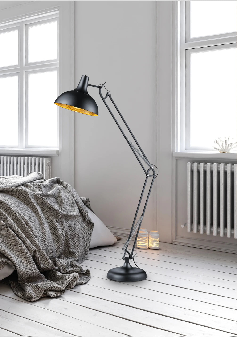 Salvador Task/Reading Floor Lamp - Black