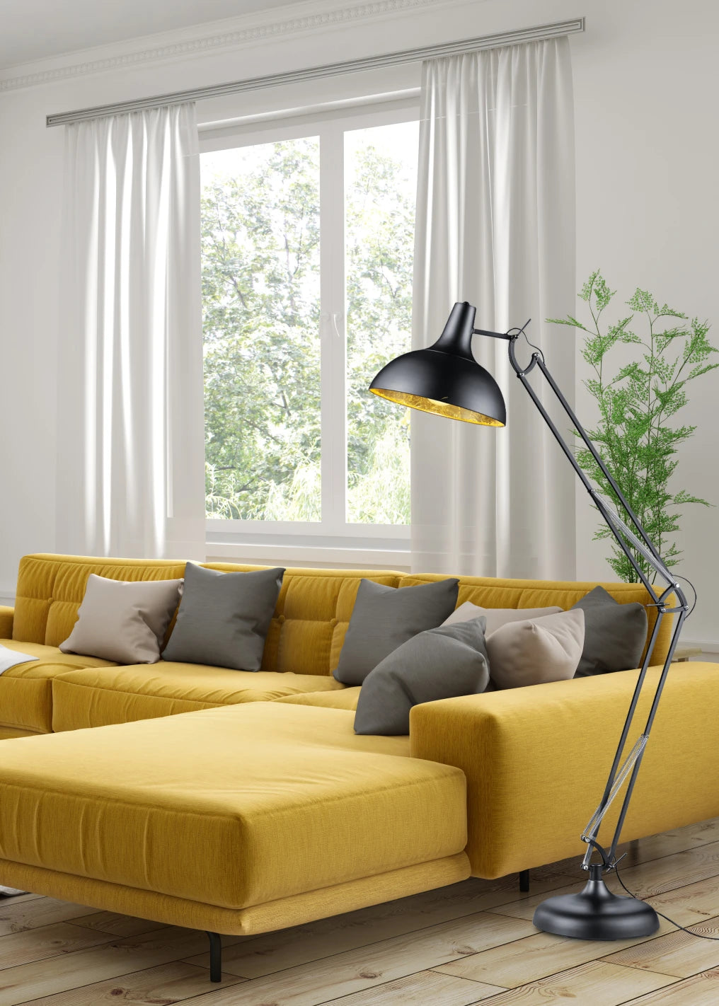 Salvador Task/Reading Floor Lamp - Black
