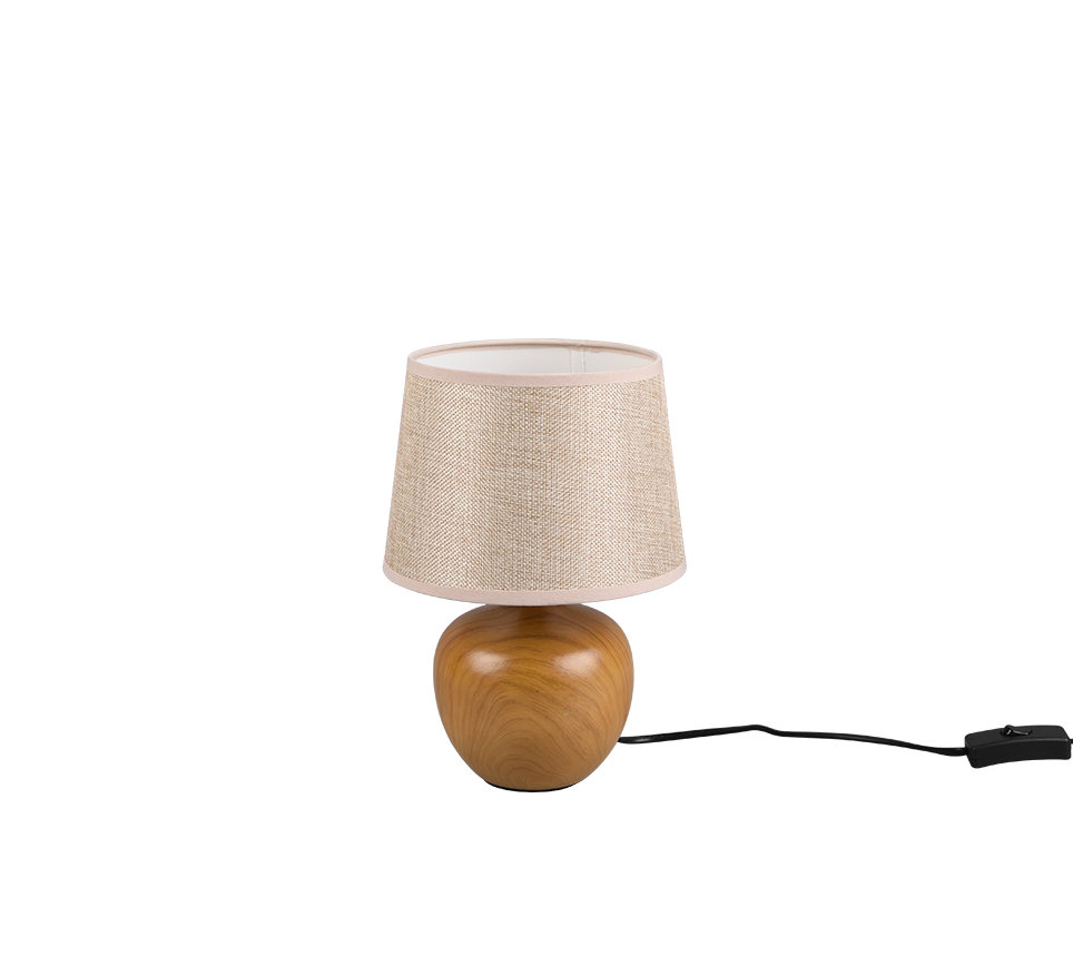 Luxor Wooden Table Lamp - Natural Finish