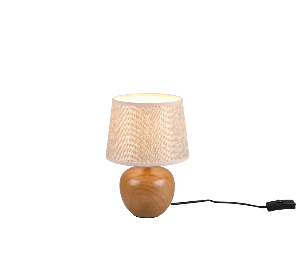 Luxor Wooden Table Lamp - Natural Finish