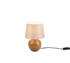 Luxor Wooden Table Lamp - Natural Finish