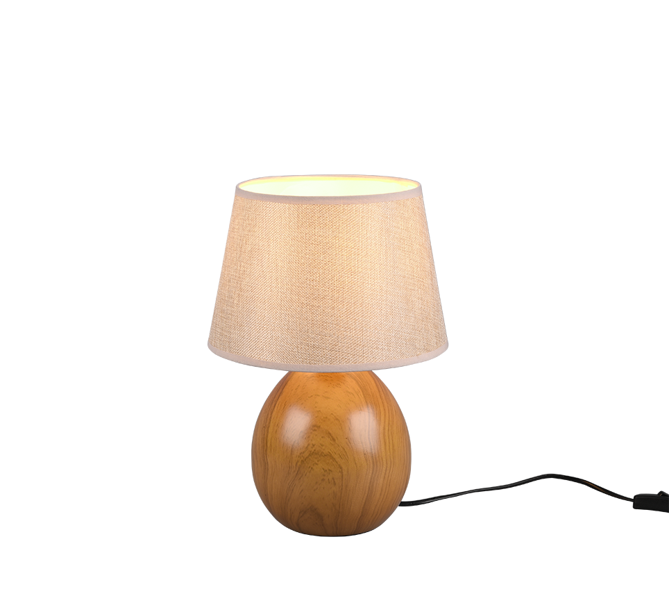 Luxor Wooden Table Lamp - Natural Finish