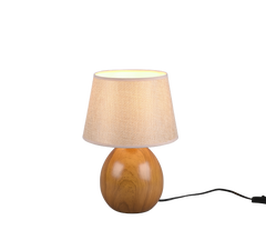 Luxor Wooden Table Lamp - Natural Finish