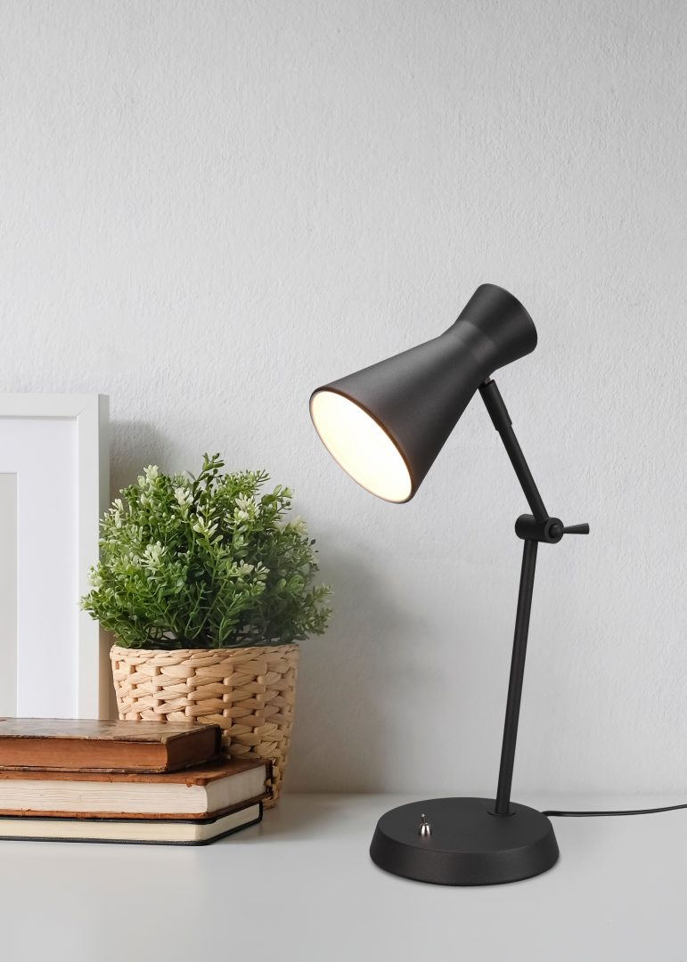 Enzo Task/Reading Table Lamp - White/Black