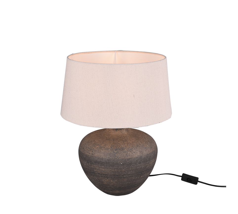 Lou Table Lamp - Brown Ceramic
