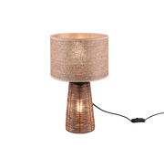 Straw Table Lamp - Natural Rattan