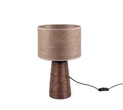 Straw Table Lamp - Natural Rattan