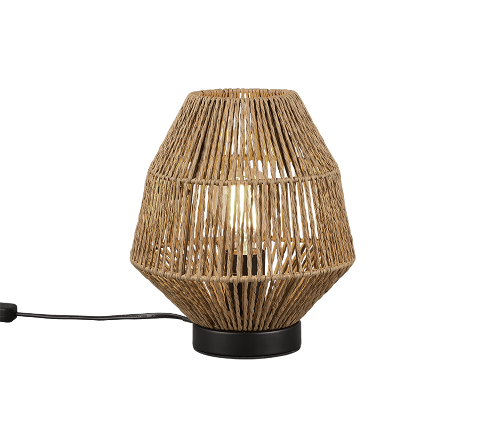 Miki Rattan Style Table Lamp - Paper