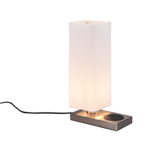 Haley Phone Charger Table Lamp - Nickel/Black