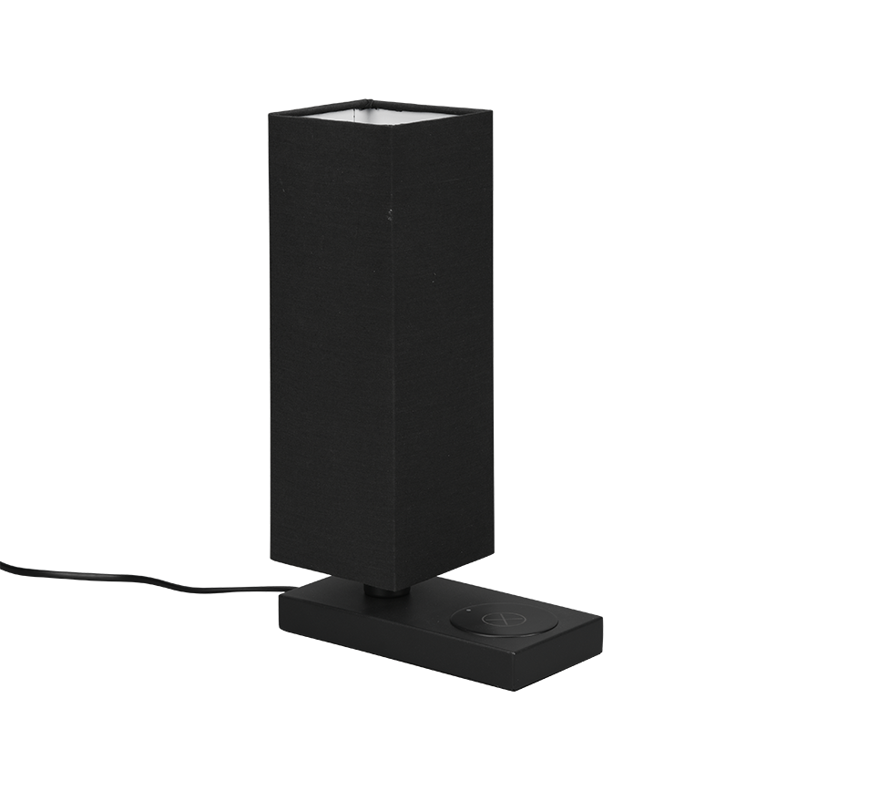 Haley Phone Charger Table Lamp - Black