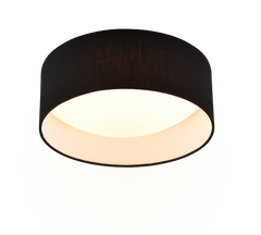 Locarno LED Flush Light - Black/Taupe