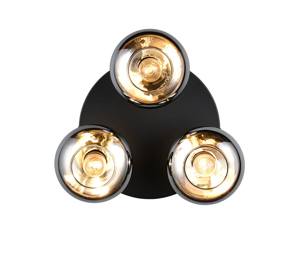 Divina 3/5Lt Ceiling lamp- Amber/ Smoke Finishes