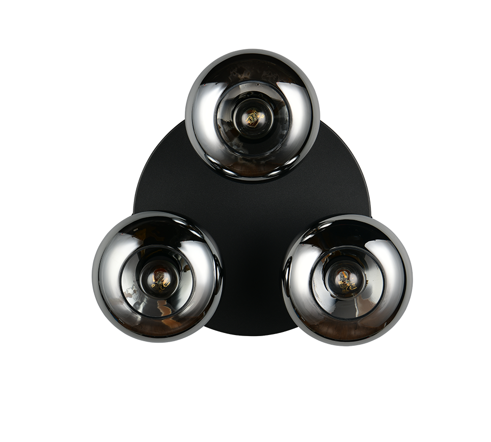 Divina 3/5Lt Ceiling lamp- Amber/ Smoke Finishes
