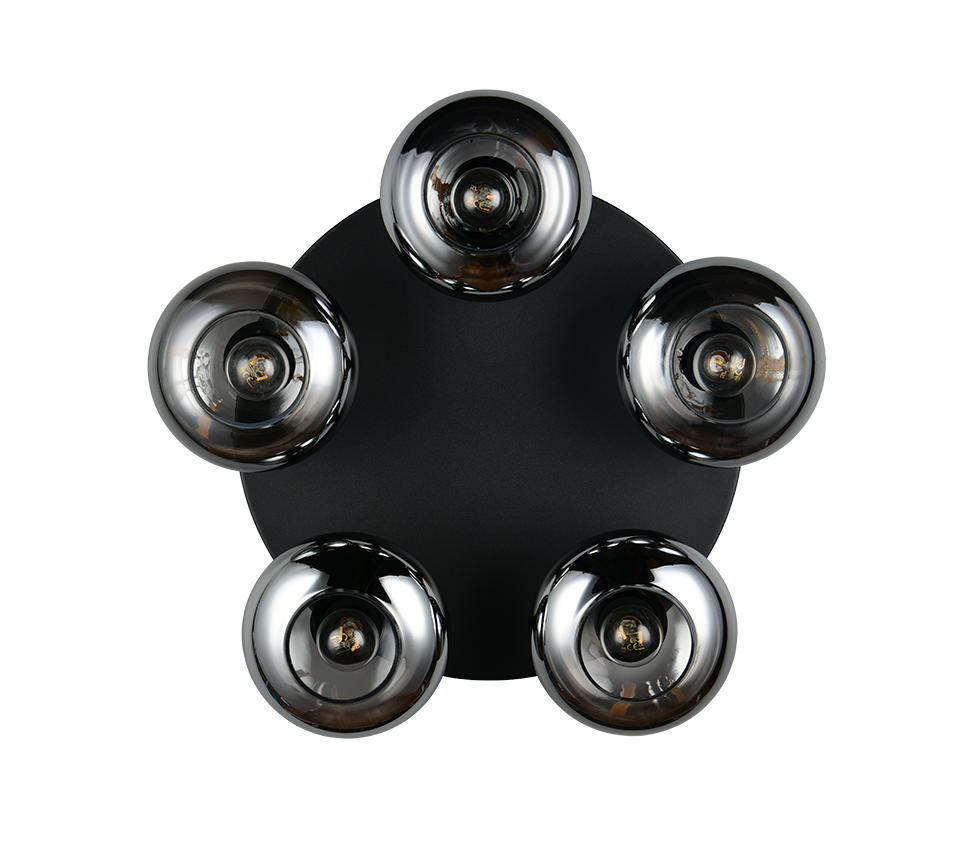 Divina 3/5Lt Ceiling lamp- Amber/ Smoke Finishes