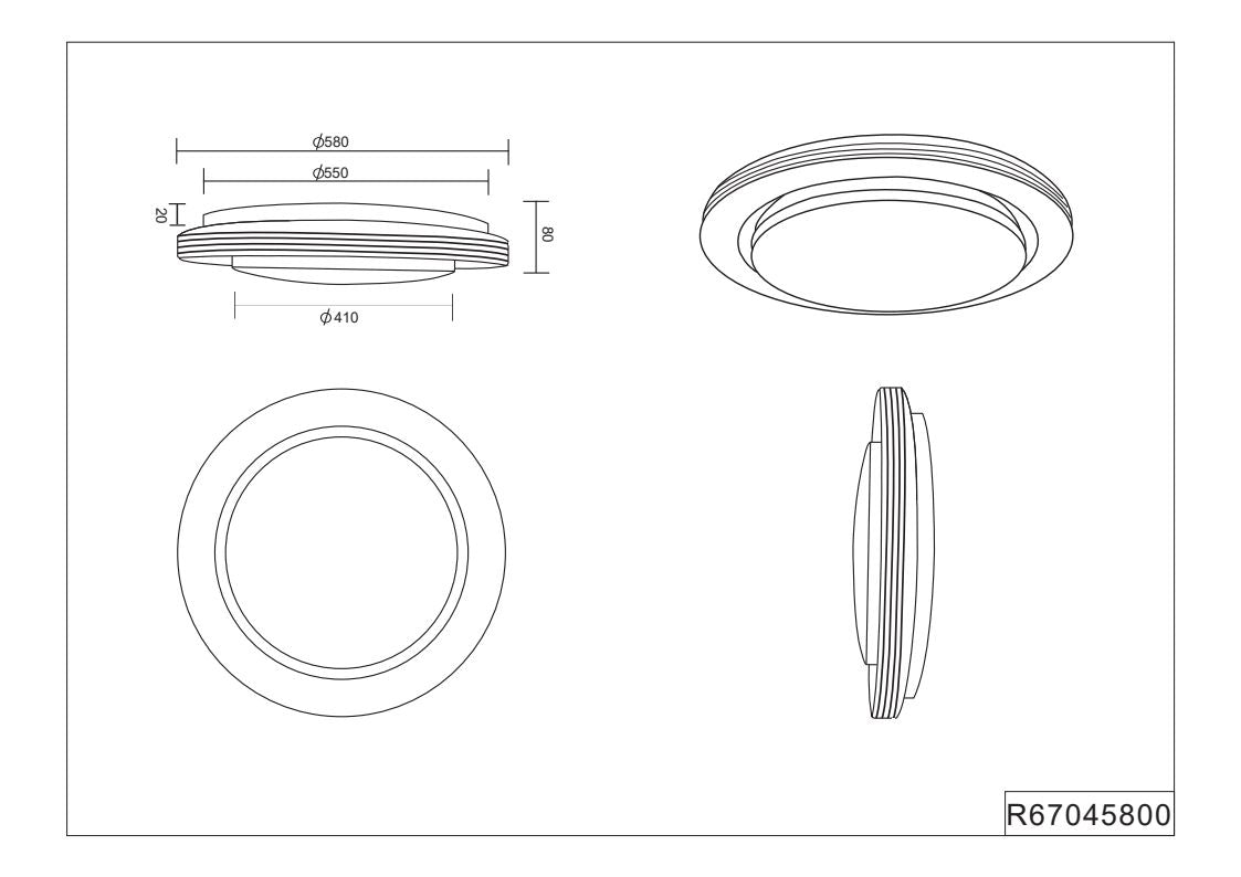 Atria LED Flush Light - Various Size & Finish