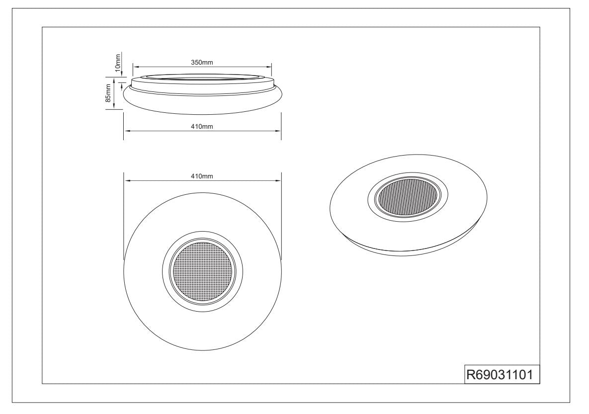 Musica LED Flush Light