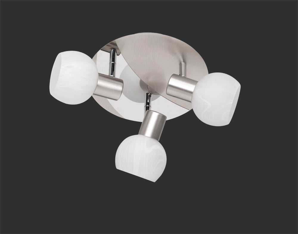 Antibes 3Lt Round Plate Spotlight - Nickel