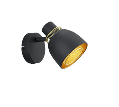 Punch Wall/Ceiling Spotlight - Black