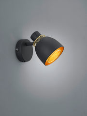 Punch Wall/Ceiling Spotlight - Black