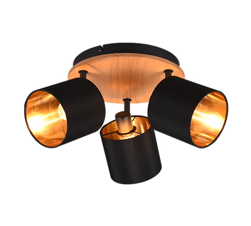 Tommy 3Lt Round Plate Spotlight - Various Finishes