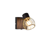 Ardon Wall/Ceiling Spotlight - Black & Gold