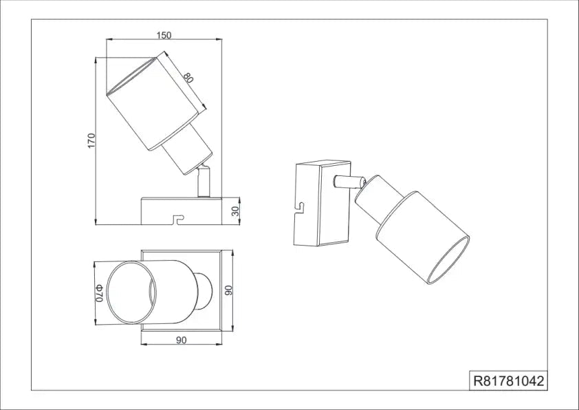 Cadiz Wall/Ceiling Spotlight - Promotional Offer