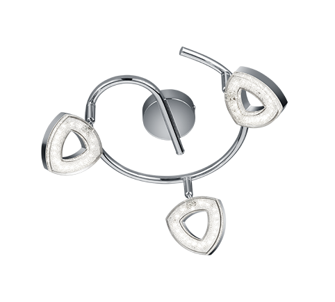 Tours 3Lt Round Plate Spotlight - Chrome