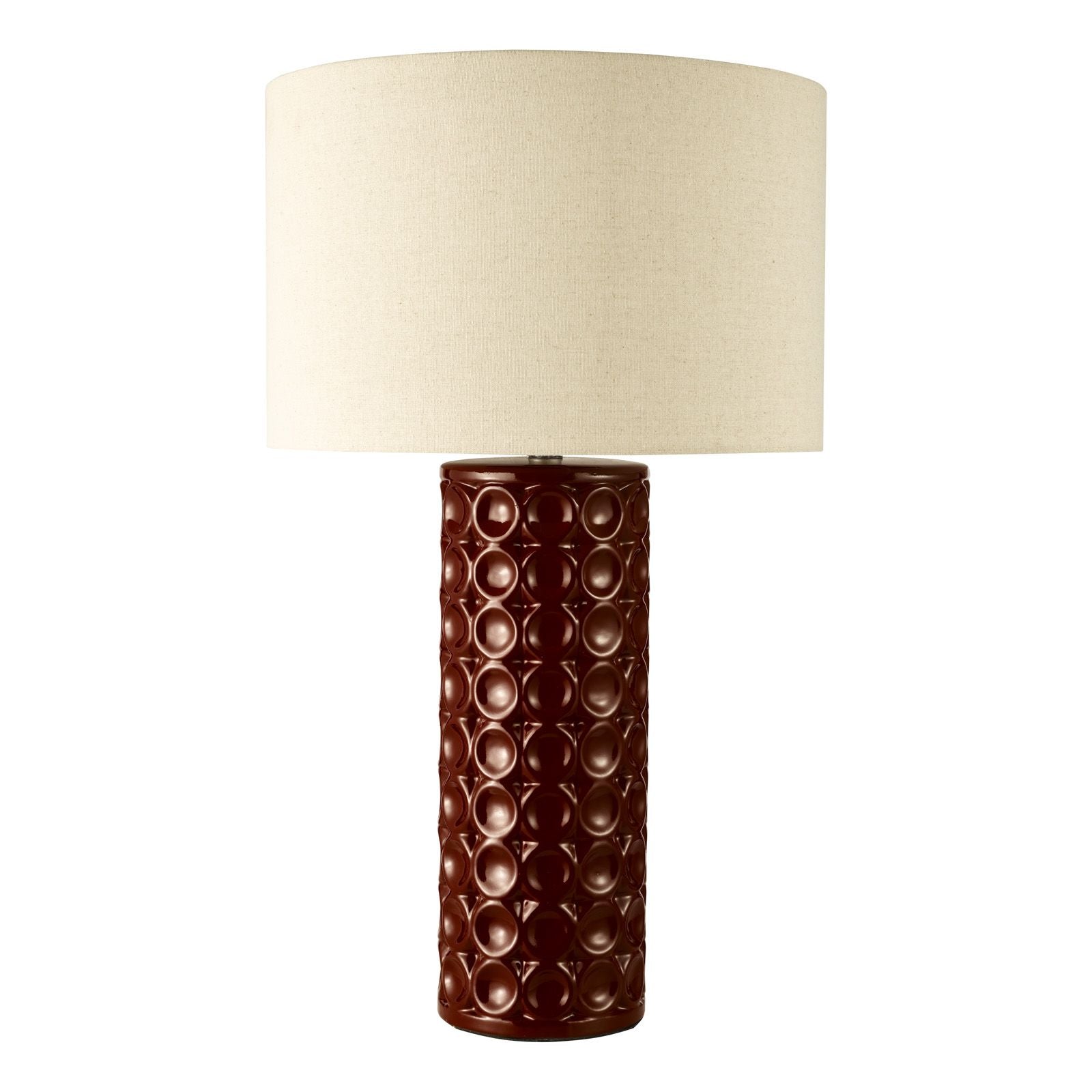 Raja Table Lamp- Red and Antique Bronze With Shade