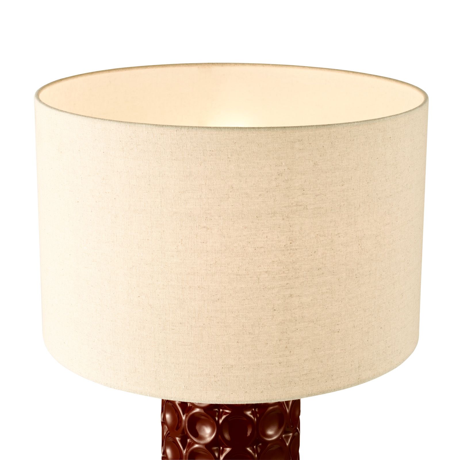Raja Table Lamp- Red and Antique Bronze With Shade