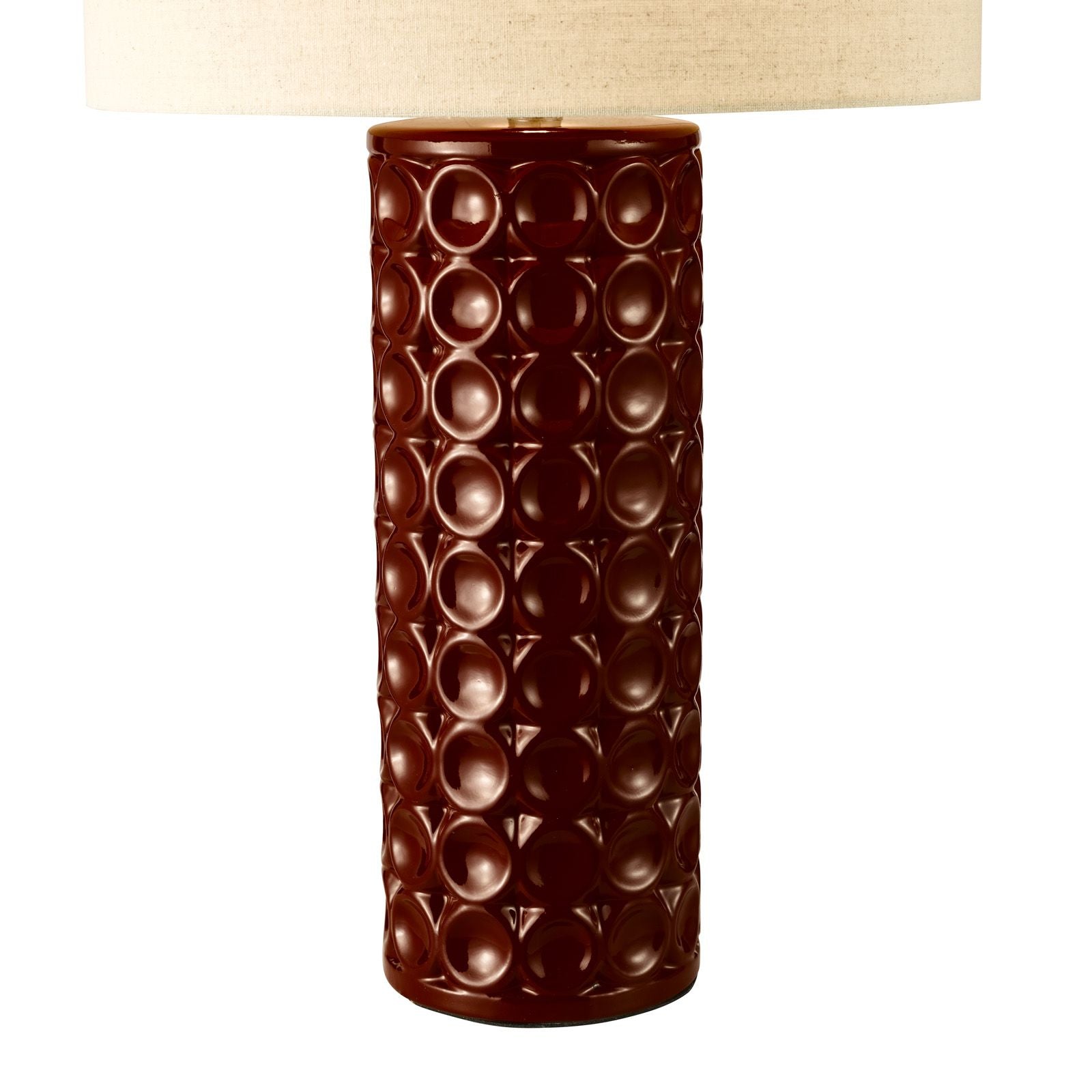 Raja Table Lamp- Red and Antique Bronze With Shade
