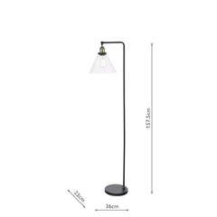 Ray Floor Lamp Antique Brass and Glass