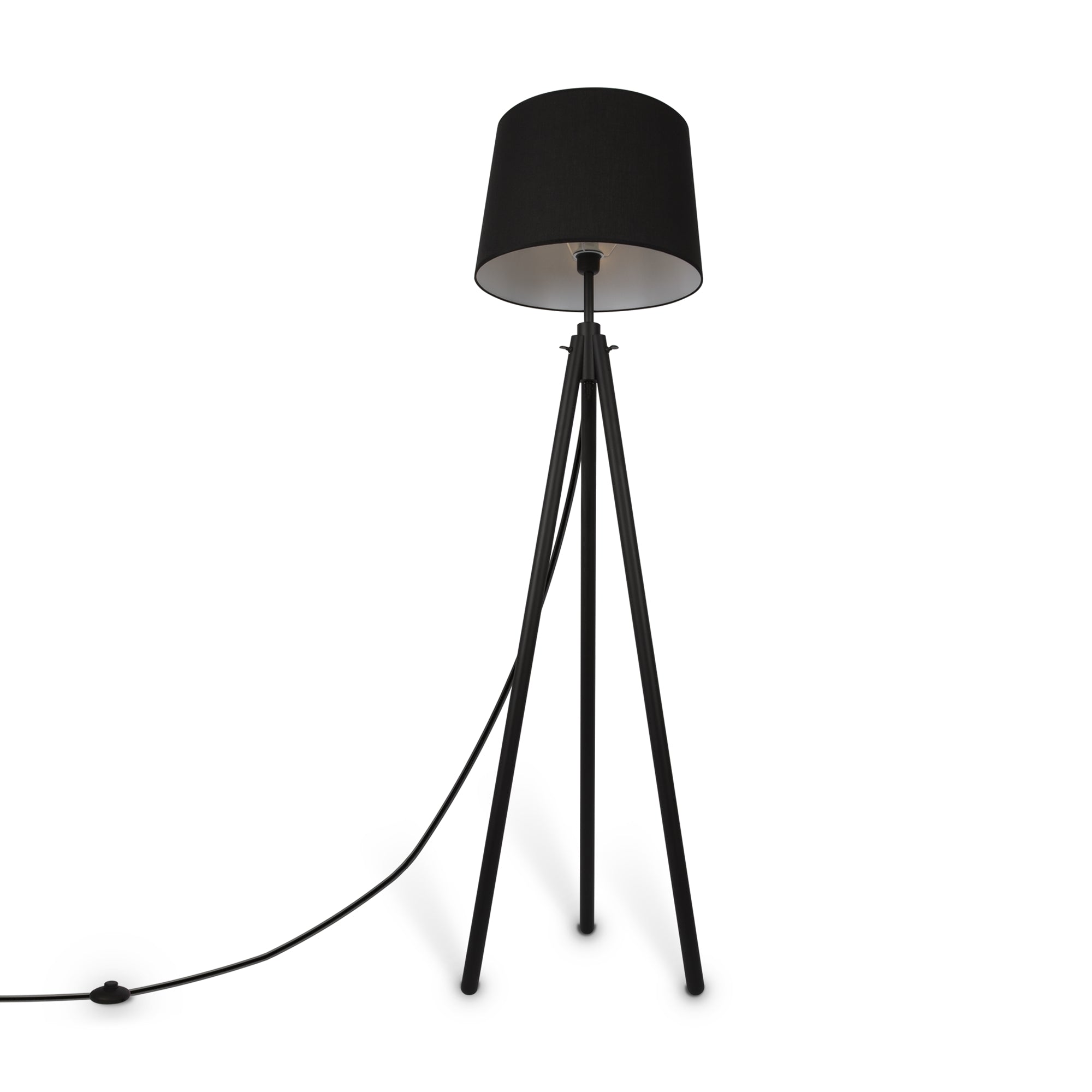 Calvin Floor lamp E27 - Beige/Black/White Finish