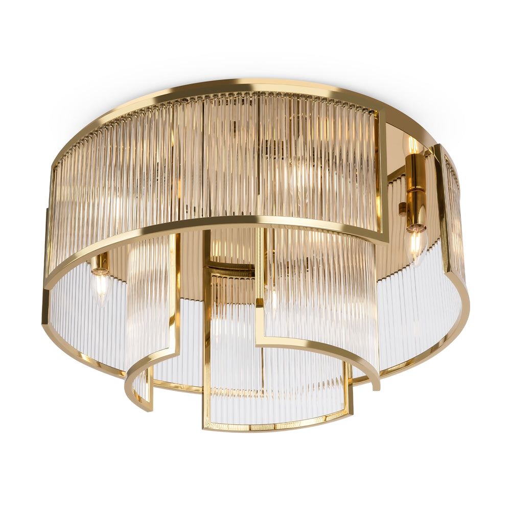 Frame Flush Ceiling Light- Gold