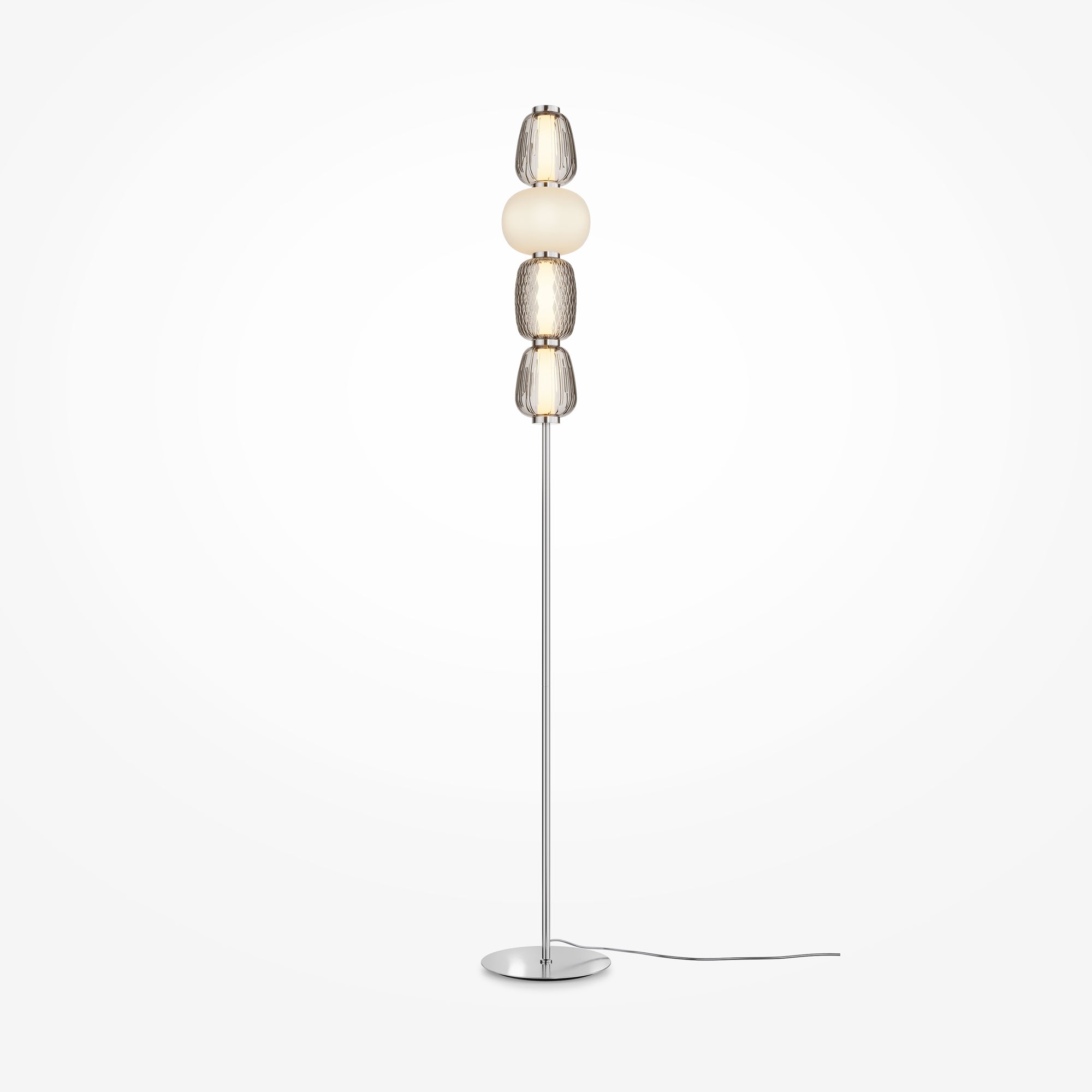 Pattern Floor lamp Integrated LED - Chrome