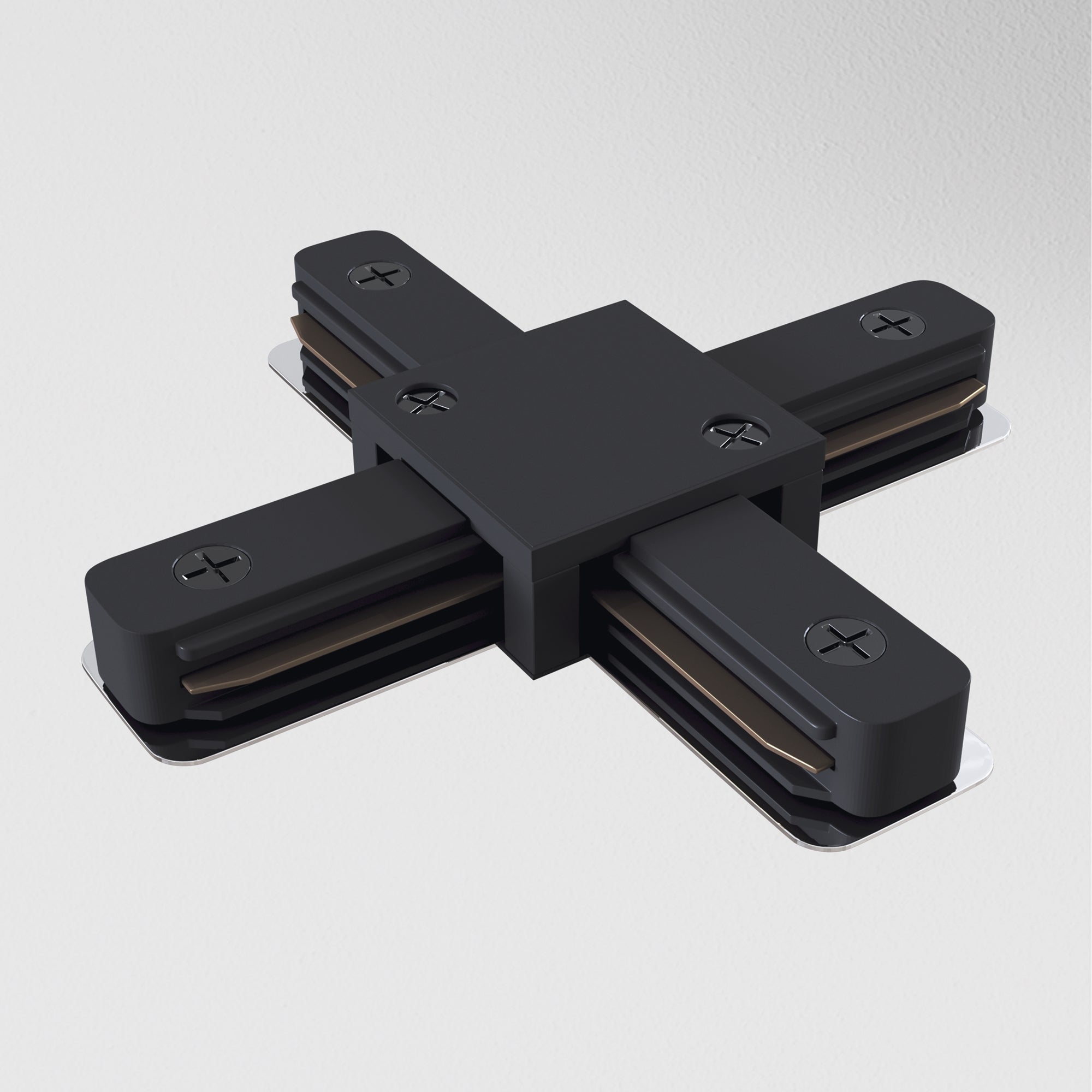 X-connector Unity Components for surface-mounted track system