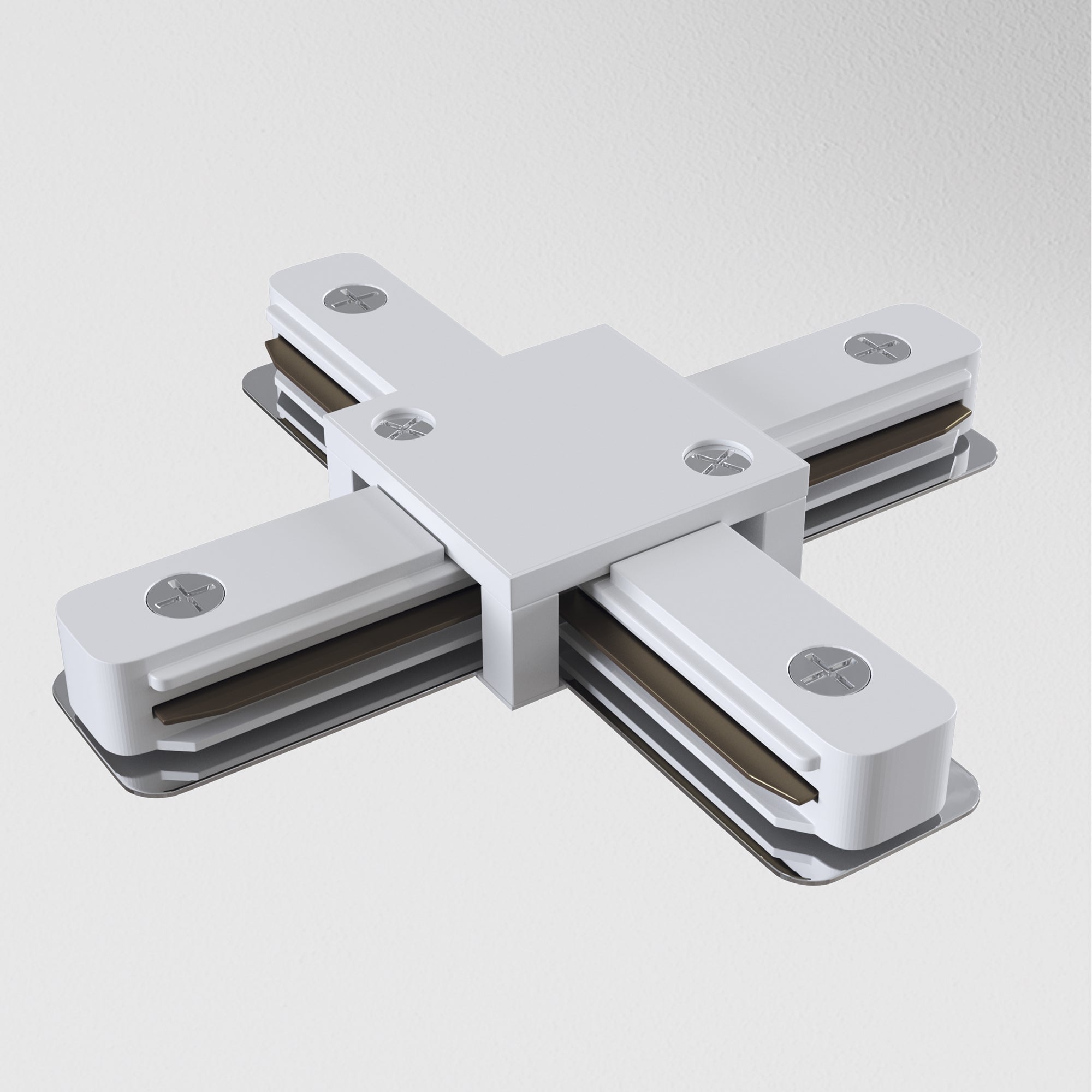 X-connector Unity Components for surface-mounted track system